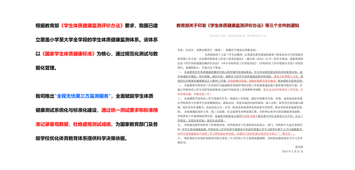 体质检测体系